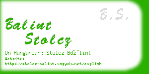 balint stolcz business card